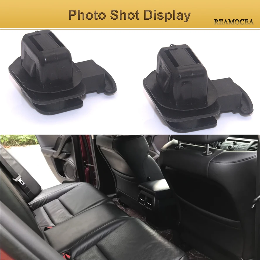 Reamocea 82137-SDA-003 2Pcs Black Car Rear Seat Cushion Pad Clip For Acura TSX TL Honda Insight Accord 2010 2011 2012 (9)