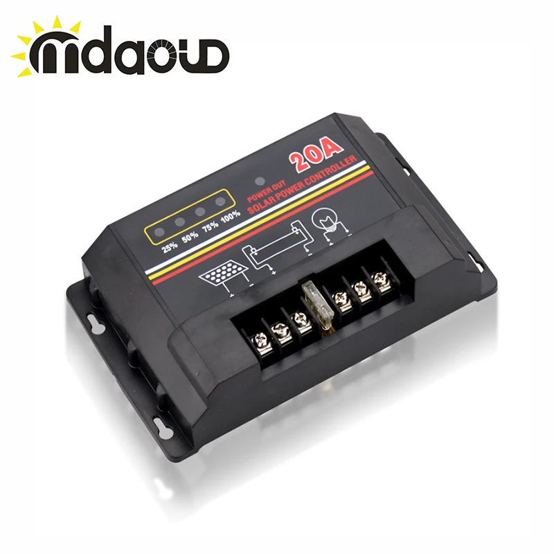 20A 12V PWM Solar Charge Controller-in Solar Controllers from Home
