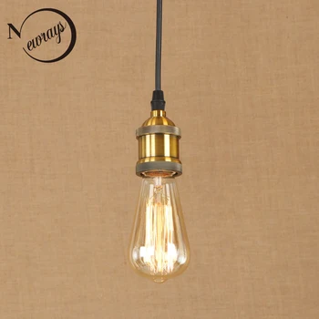 

Vintage aluminum painted industrial wind pendant lamp E27 220V LED hanging light fixture restaurant bedroom living room cafe bar