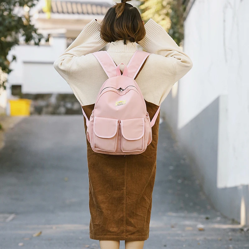 MENGHUO Women Backpacks for School Teenagers Girls Preppy Style School Bag Ladies Soft Fabric Backpack Female Book bag Mochilas (3)