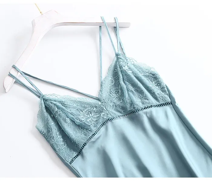 Женское сексуальное ночное белье из шелка со льдом, одежда для сна, женская одежда для сна, ночное платье с открытой спиной