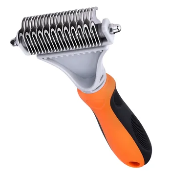 

Pet Dog and Cat Comb Cymas Deshedding and Trimming Tool 2 Sided Grooming Rakes Mascotas Cachorro Chien Perros Gatos Honden Hond