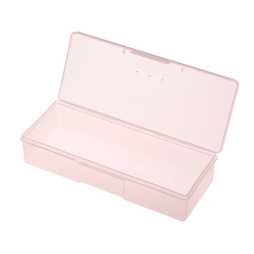

Plastic Transparent Nail Storage Box Empty Manicure Clippers Nails Brush Cuticle Pusher Polishing Buffer File Nail Art Tool Case