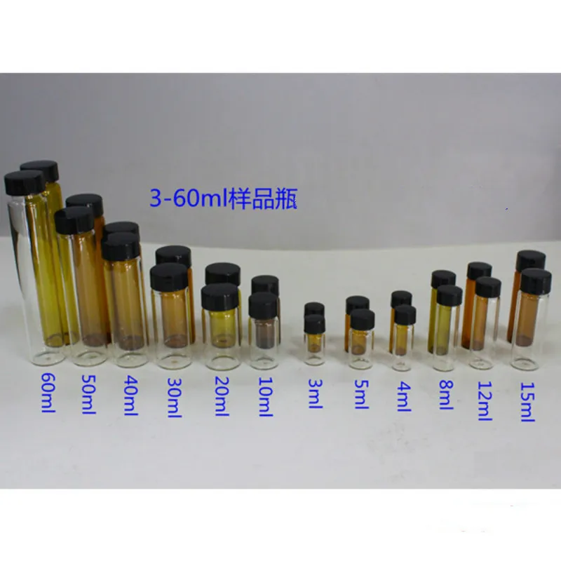 100pcs/lot 3ml-8ml Sample bottle Glass bottles Storage Reagent PE gasket | Канцтовары для офиса и дома