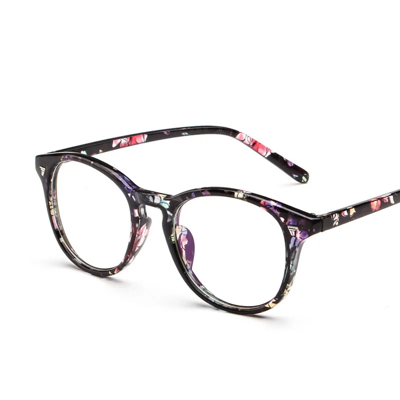 

retro vintage Round men glasses frame with arrow women Flower clear reading glasses lady lazy Computer glasses Spectacle Frame