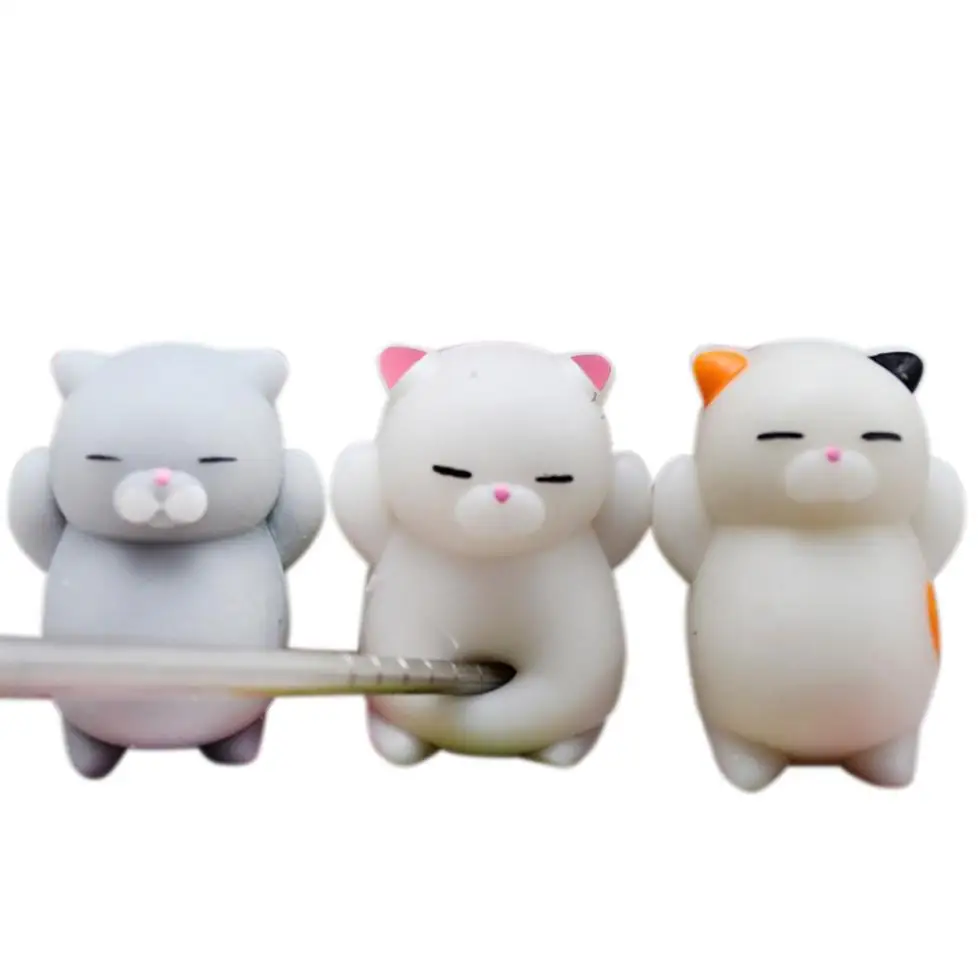 3 шт. милые мягкие игрушки Mochi Cat Squeeze Healing Fun Kawaii для детей из искусственной