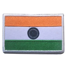 Вышитый индийский флаг нашивка армейская крюк и петля патч 3D тактические военные нашивки тканевая нашивка на руку Национальный индийский Флаг значок