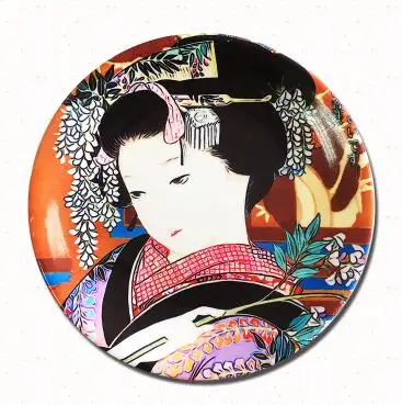Японский стиль и украшение с завитками тарелка гостиная комнатная настенная тарелка японский Ресторан Суши-бар стены - Цвет: 2