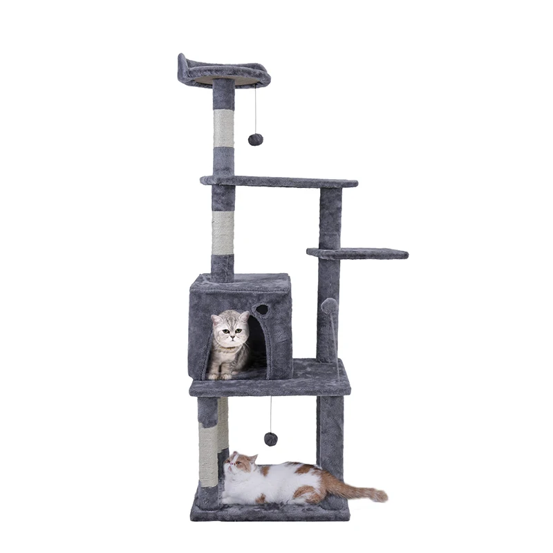 Домашняя кошка игрушка Когтеточка дерево скалолазание кошка прыгающая игрушка с лестницей скалолазание рама кошка Мебель когтеточка
