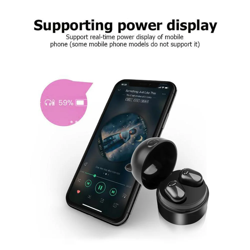 Kebidu Wireless Bluetooth earphone In-Ear Cartoon Headset Cute Stereo Music Earbuds With Charging Box For Kid IPhone Xiaomi