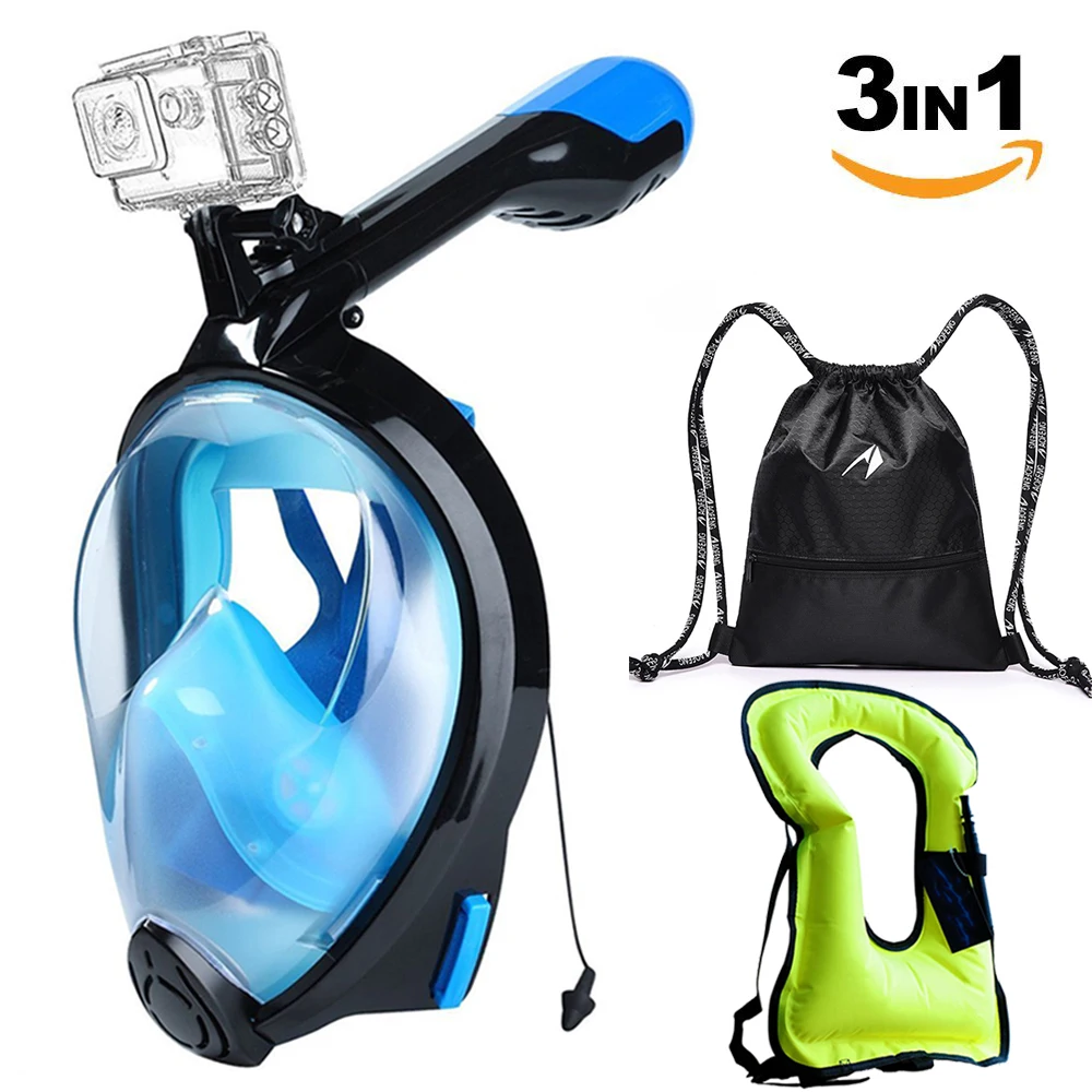 2018 Silicon Full Face Diving Mask Scuba for adult Underwater Seaview