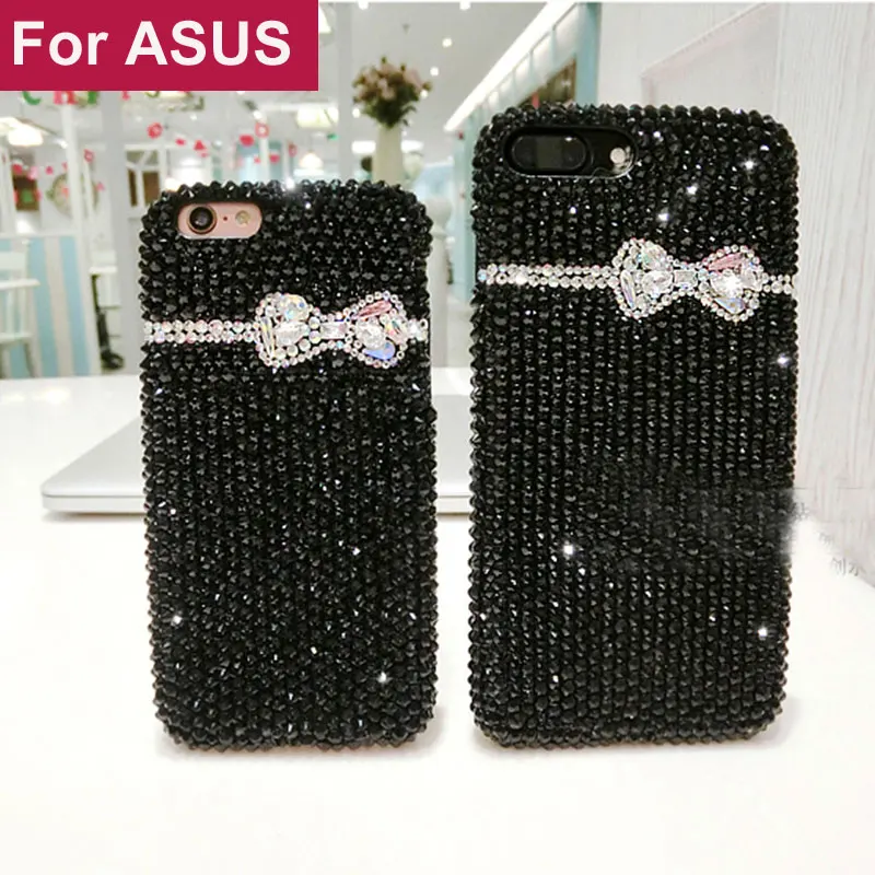 

Bow Full Diamond Rhinestonecase cover For Asus ZenFone 2 3 4 5 6 lite Laser Max Deluxe GO ZE500CL ZE550ML A501CG A502CG