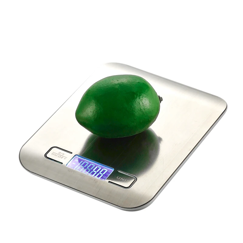 

LED Digital Kitchen Scales 11LB/5KG Kichen Accessories Weight Device Food Diet Stainless Steel Kitchen Balance Weight Scales