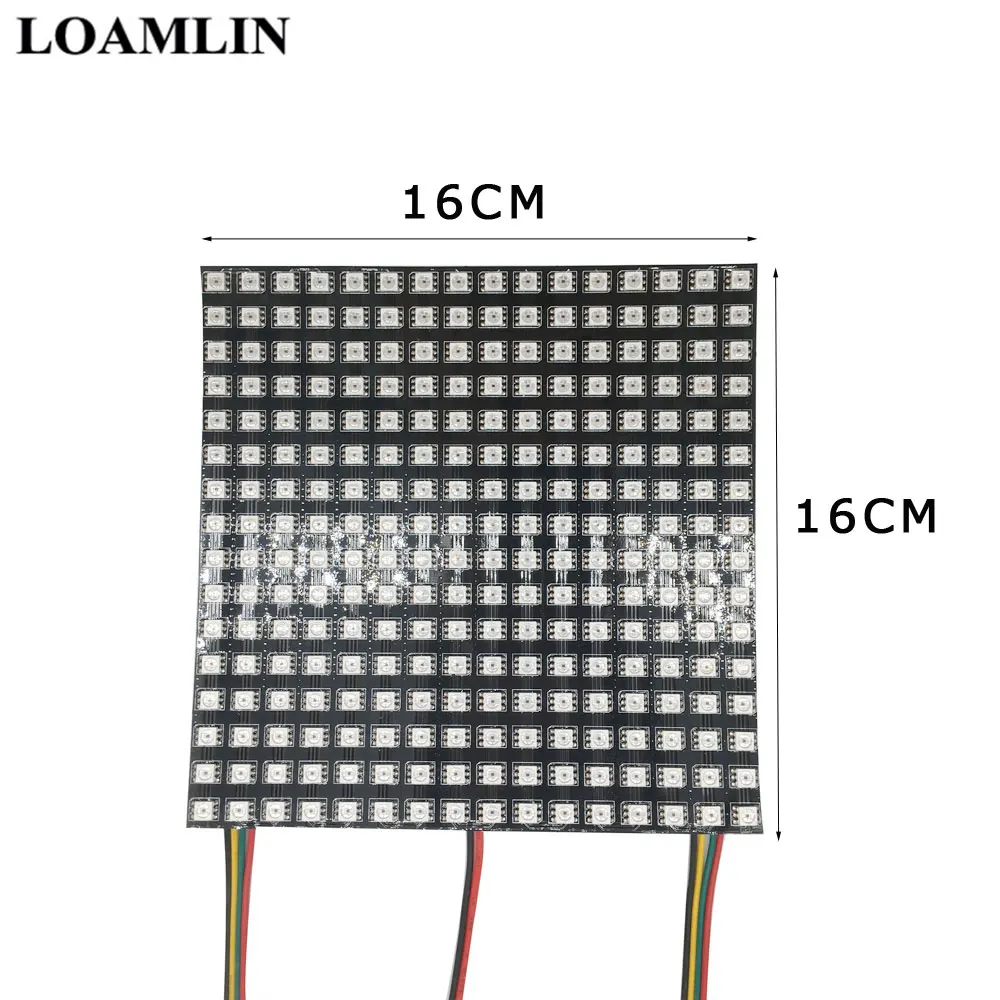 APA102 RGB Full Color Fiber Board IP30 Led Matrix Pannel 256pixels DC5V Input APA102 Led Display 16X16 8X32