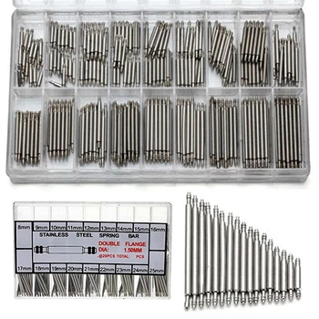 

360Pcs 8mm -25mm Stainless Steel Strap Spring Bar Link Pins Tool
