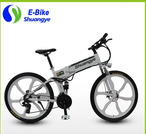 26" 36v 250w aluminum alloy folding electric mountain bicycle for Europe - Цвет: Белый