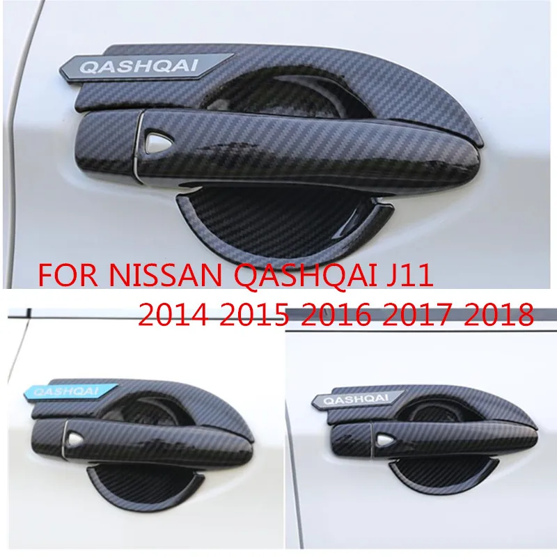 

FOR NISSAN QASHQAI J11 2014 2015 2016 2017 2018 DOOR HANDLE COVER BOWL CUP CAP INSERT BEZEL FRAME STICKER TRIM CAR ACCESSORIES