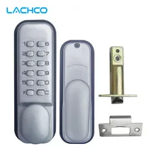 LACHCO механический кодовый замок, цифровая техника, клавиатура, пароль, дверной замок, одинарная защелка, цинковый сплав, серебро, L17003