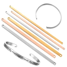 Нержавеющая сталь манжета браслет пустой простой браслет-пруток для Diy Лазерный браслет с гравировкой ювелирные изделия Подвески изготовление аксессуаров SL-092