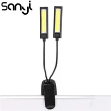 Супер яркий COB светодиодный светильник для чтения книг, Ночной светильник, настольная лампа, гибкий пристегивающийся светильник для учебы, Настольный светильник для ноутбука, ноутбука