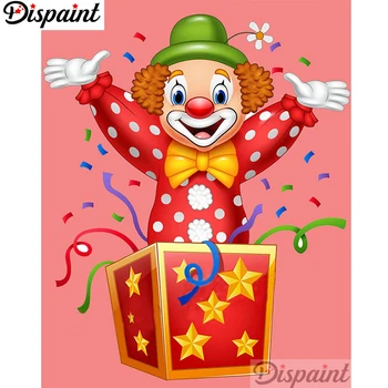 

Dispaint Full Square/Round Drill 5D DIY Diamond Painting "Clown gift scenery" 3D Embroidery Cross Stitch Home Decor Gift A12393