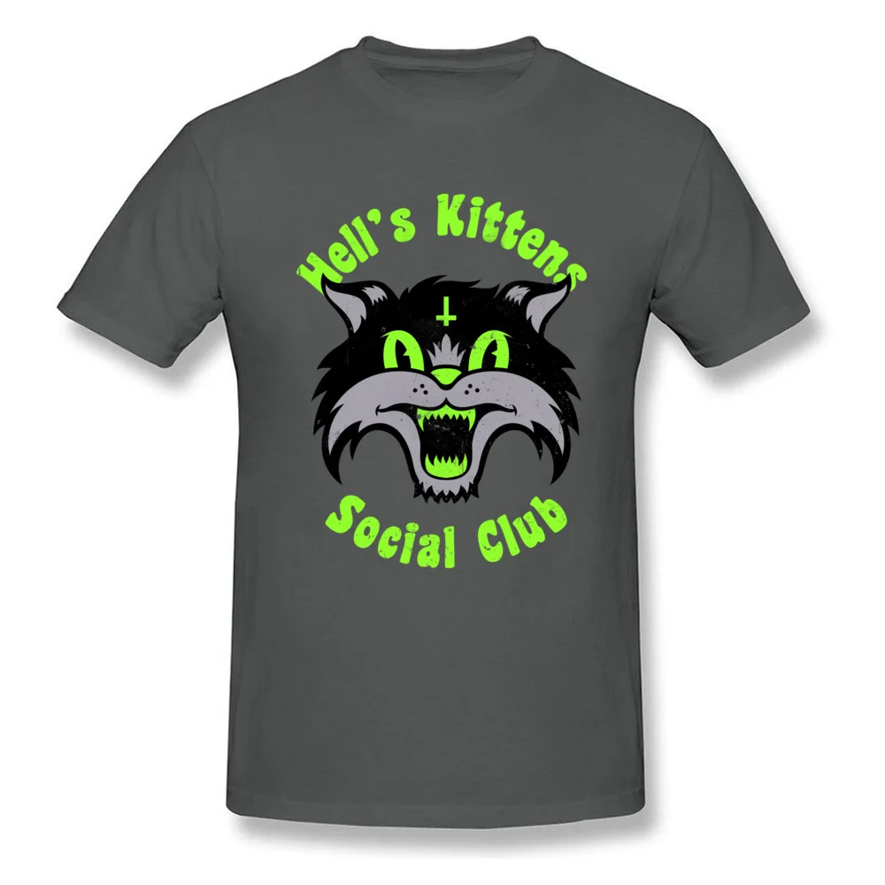 LeisureCasual Short Sleeve T Shirt Labor Day 2018 Discount O-Neck 100% Cotton Tee-Shirts Men Top T-shirts Hells Kittens  Hells Kittens carbon