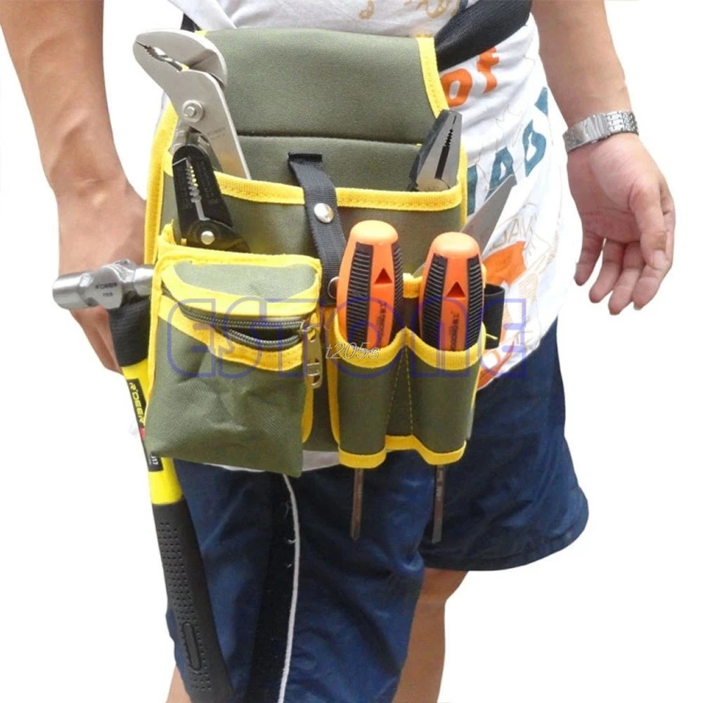 Портативный механик Canvas Tool чехол на пояс служебный комплект карман сумка-Органайзер Q02 челнока