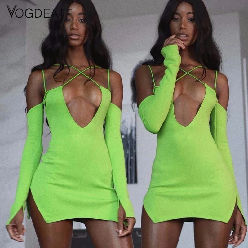 Ceny Kobiety Sexy klub Backless Spaghetti pasek letnia sukienka damska elastyczna V szyi Bodycon podziel Party Mini sukienki Vestidos