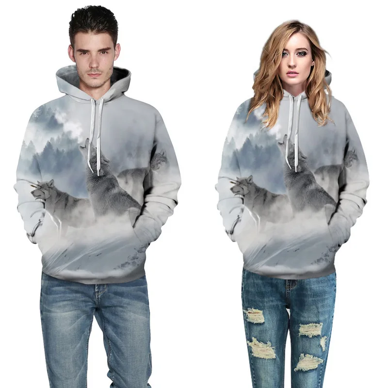 

RUNNING CHICK Flame Digital Printing Sports Lovers Hoodie Wholesale and dropshipping