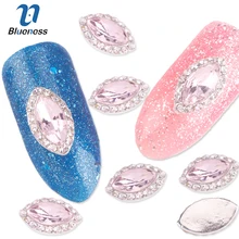 Blueness 10Pcs lot 3D Nail Jewelry Decoration Nails Art Glitter Rhinestones For Manicure Pink Gem Design