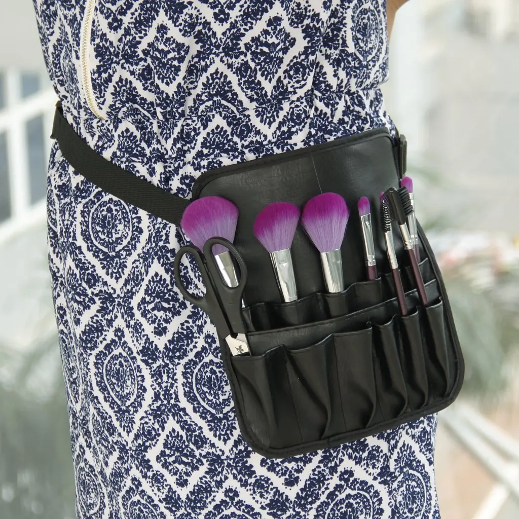 100% Brand New 12 Slot with 1 Big Compartment Empty Belt Pouch (Make up brushes not included)