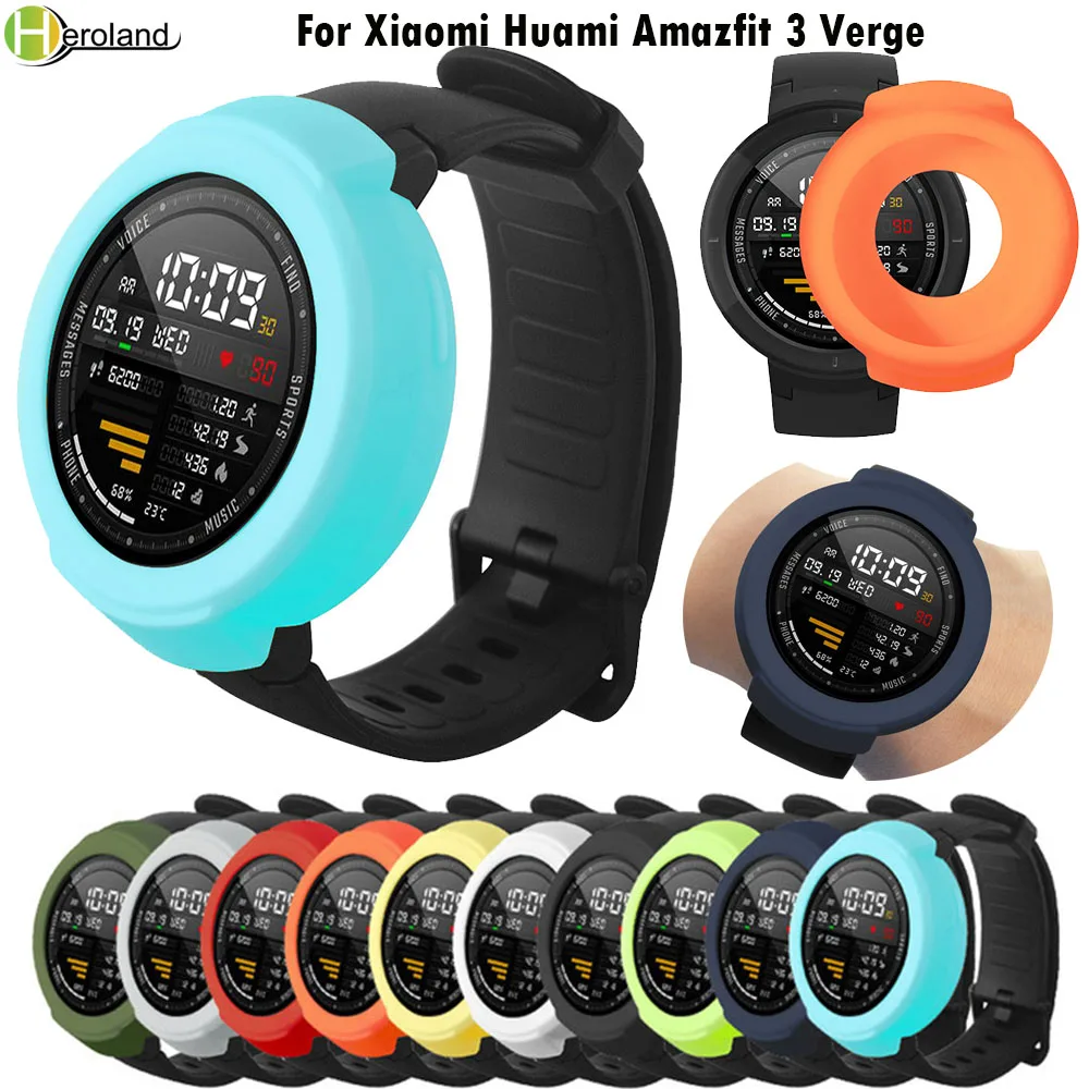 Цветной защитный чехол для смарт часов Xiaomi Huami Amazfit 3 Verge аксессуары мягкая