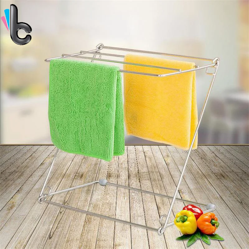 Kitchen Folding Shelves Wiping Cloth Racks Drying Racks Stainless Steel