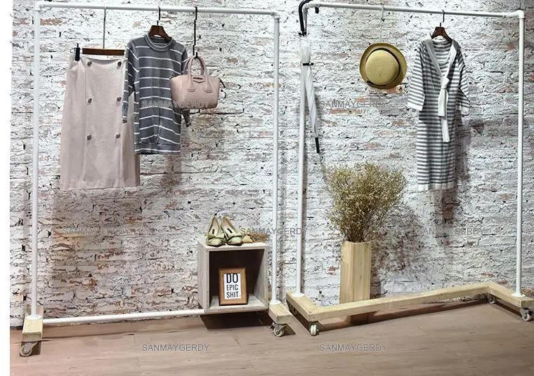 Витрина магазина одежды стойки стены текстиль Gondola Вешалка Магазин сумка с украшением стойки Железные Стены Крюк Полка для обуви стойка