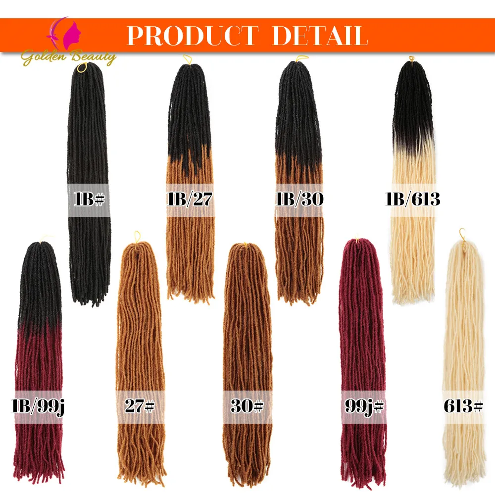 Locks Afro Crochet Braids Synthetic Straight faux locs Braiding Hair Extent...