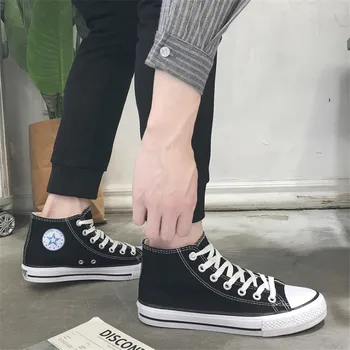 

Men's Canvas Shoes Male Sneakers Retro Fashion Casual Shoes Lace-Up Vulcanized Rubber Flat Shoe Designer Sneakers