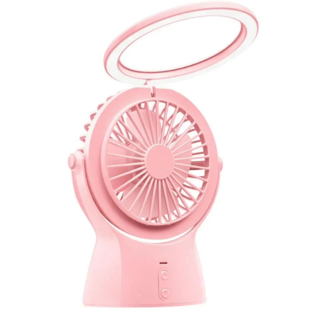 

Portable USB Handheld Mini Fan LED Night Light Desk Lamp Fan