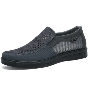 

Big 38-48 Men'S Casual Shoes,Men Summer footwear Mesh Flats For Men Loafer Creepers Casual High-End Shoes Very Comfortable
