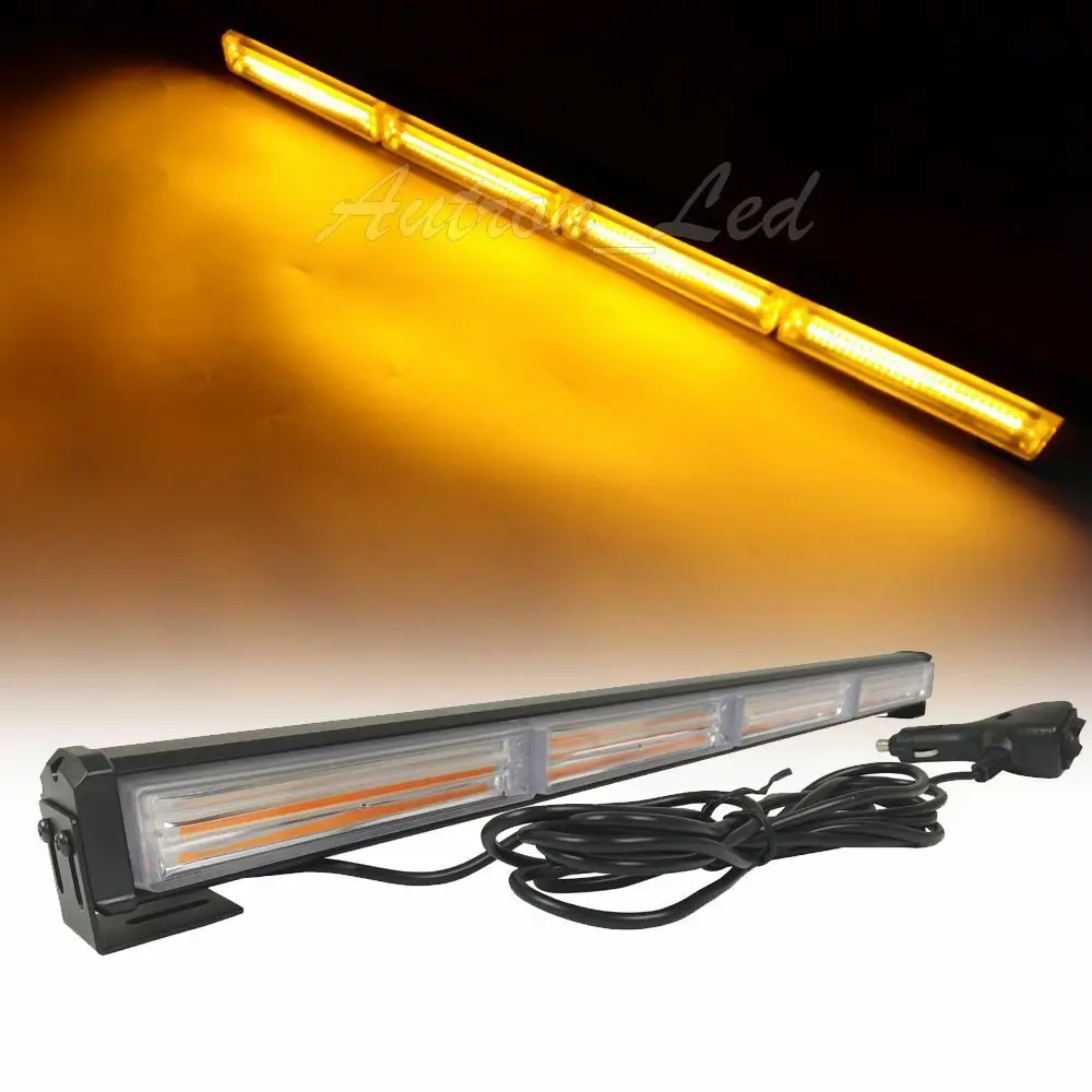 

23" Amber LED COB Traffic Advisor Emergency Warning Signal Strobe Light Bar 72W