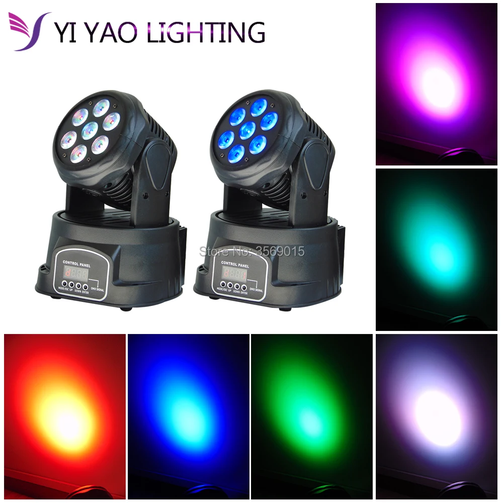 

Moving Head Light 7x12W Stage Light RGBW LED 4 in 1 DMX 16CH Channel 4 Control Mode Disco Party Club Bar DJ 2pcs/lot