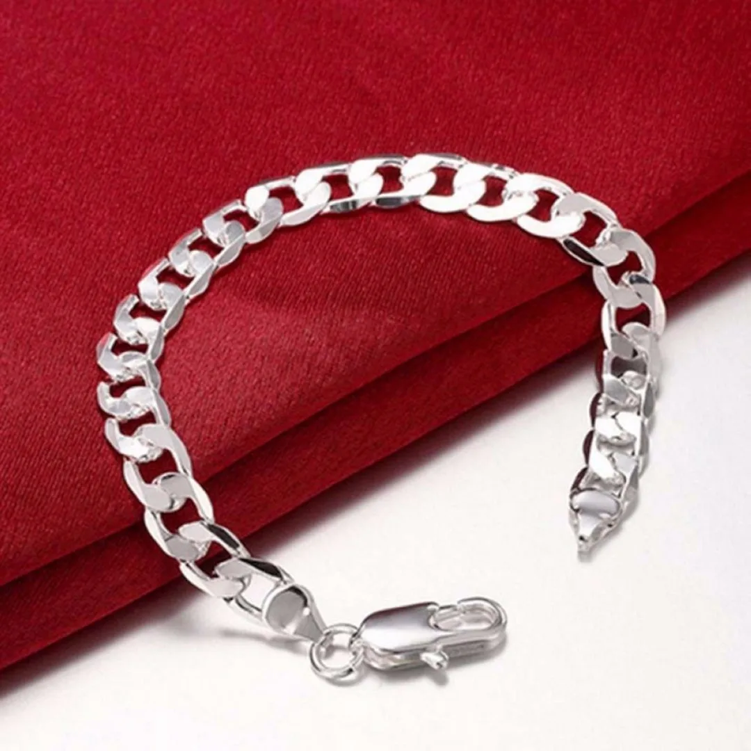 Fashion Link Chain Bangle Bracelet Men Punk Hip Hop Stainless Steel Gold Silver Plated Bracelet Chains Femme Jewelry Shellhard
