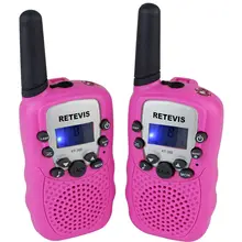 RETEVIS 2 pcs Mini Walkie Talkie Rádio Crianças RT388 0.5 w FRS/PMR 446 Freqüência UHF Portátil rádio em Dois Sentidos dom rádio A7027 rosa