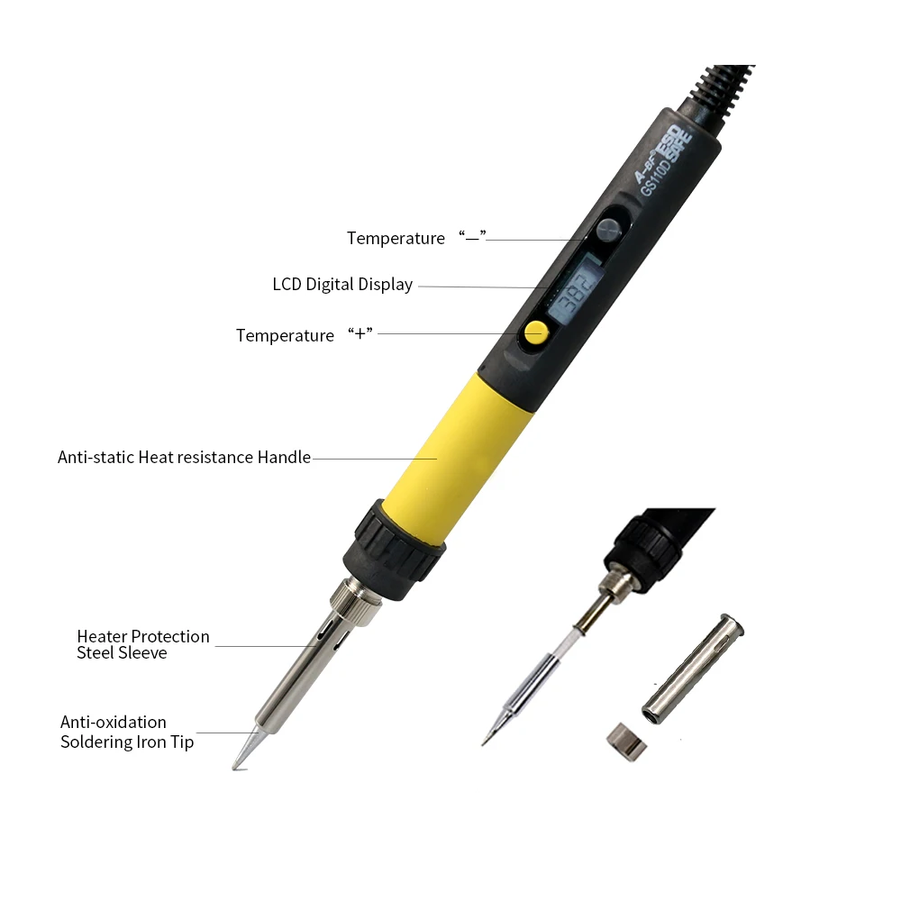 A BF GS110D 110 Вт 836D 60 комплект паяльника В 220 с цифровым ЖК дисплеем регулируемые