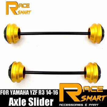 

Front Rear Axle Fork Wheel Protector Crash Slider Falling Protection For YAMAHA YZF R3 2014 2015 2016 YZF-R3 YZFR3