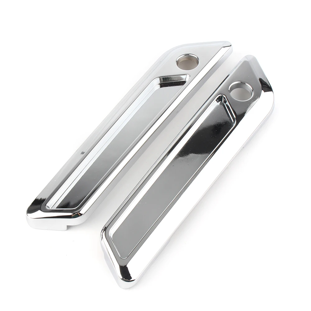 

2pcs Sliver Saddlebag Latch Cover For Harley Davidson FLHT Touring Road King Street Glide 2014-2018 CVO