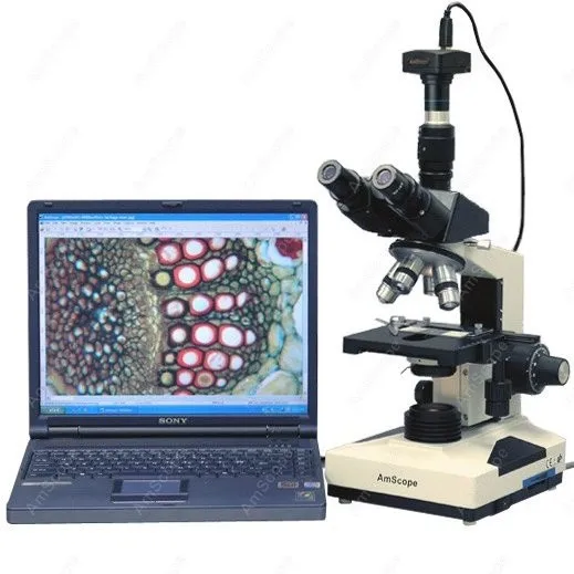 Лабораторная клиника ветеринарный микроскоп -- AmScope поставки 40X-1600X лабораторная