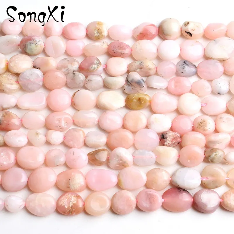 

Natural Stone Beads Irregular Pink Opal Loose Bead For Jewelry Making DIY Fashion Earring Bracelet Necklace Size 6-8mm 15inches