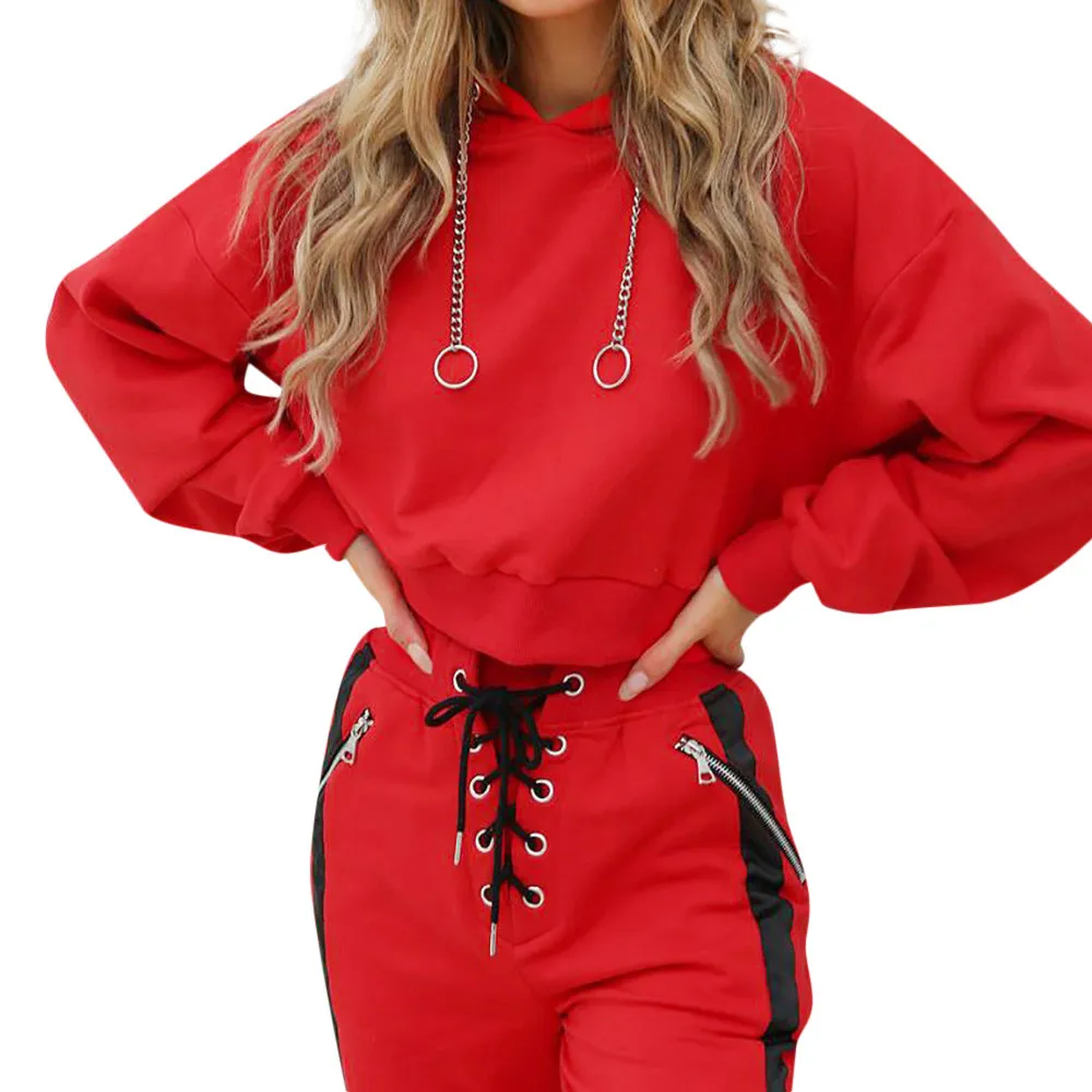 Женская однотонная красная короткая укороченная Сексуальная Толстовка в стиле хип-хоп, Модный пуловер, уличная одежда, толстовки, топы, блузка, sudadera TT