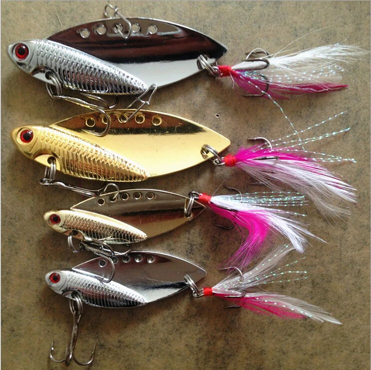 YeMuLang Brand Gold & Silver Metal Fishing Lures Bait Tilapia Bass Fashing Artificial Bait