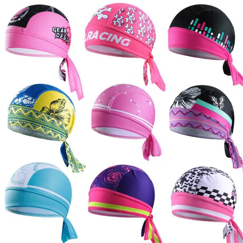 Women Bicycle Hat Pirate Scarf MTB Racing Cycling Bandana Quick-dry Ciclismo Girls Headscarf Headband Cycling Caps 9 COLORS M103